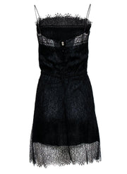 Current Boutique-Chanel - Black Lace Sheath Dress w/ Thin Straps Sz 6