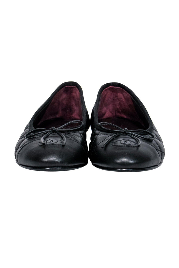 Current Boutique-Chanel - Black Quilted Ballet Flats Sz 8