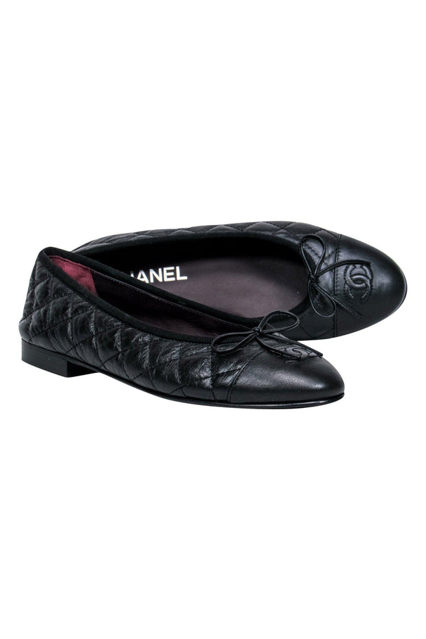 Chanel - Black Quilted Ballet Flats Sz 8 – Current Boutique