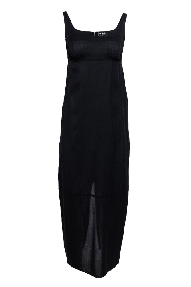 Chanel - Black Silk Maxi Dress Sz 8 – Current Boutique