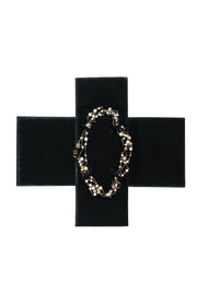 Current Boutique-Chanel - Black, White & Tan Faux Pearl Layered 100th Anniversary Necklace