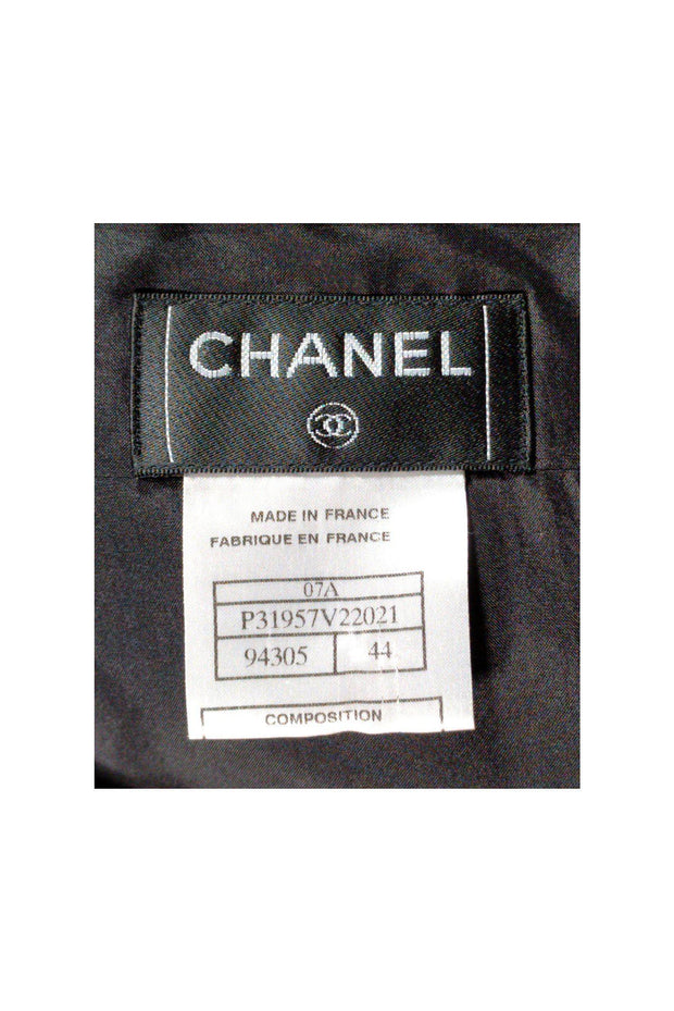 Current Boutique-Chanel - Black Wool Pencil Skirt Sz 12