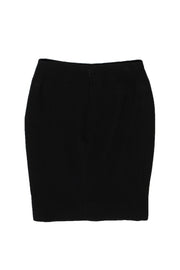 Current Boutique-Chanel - Black Wool & Silk Pencil Skirt Sz 4
