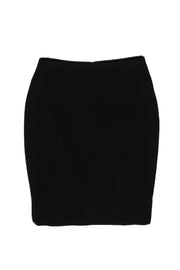 Current Boutique-Chanel - Black Wool & Silk Pencil Skirt Sz 4