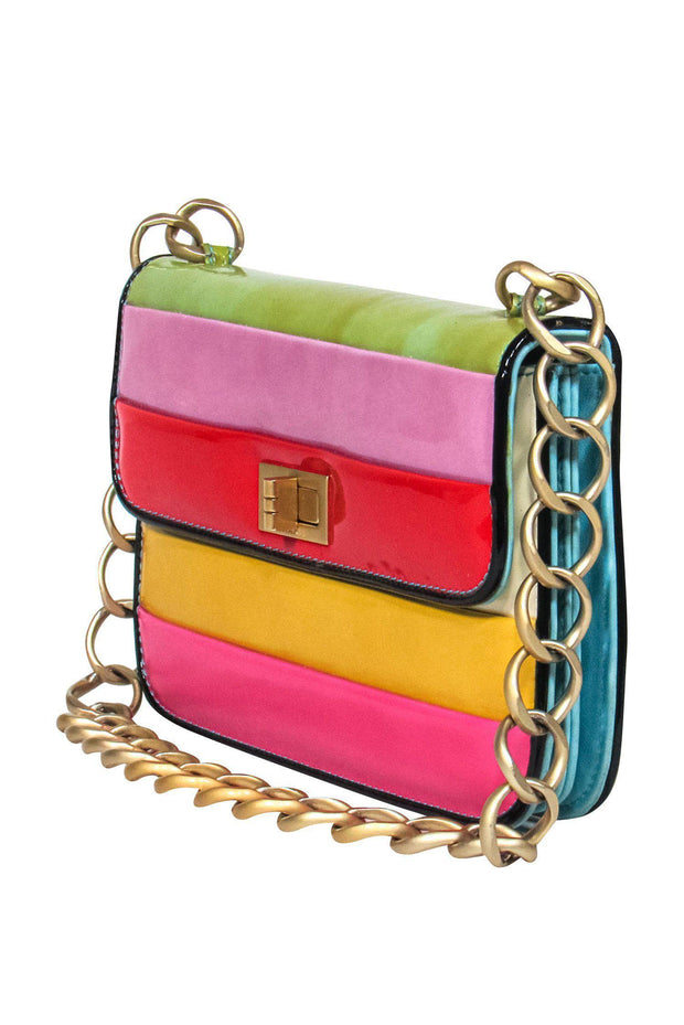 Current Boutique-Chanel - Brightly Colored Mini "Mademoiselle" Striped Shoulder Bag