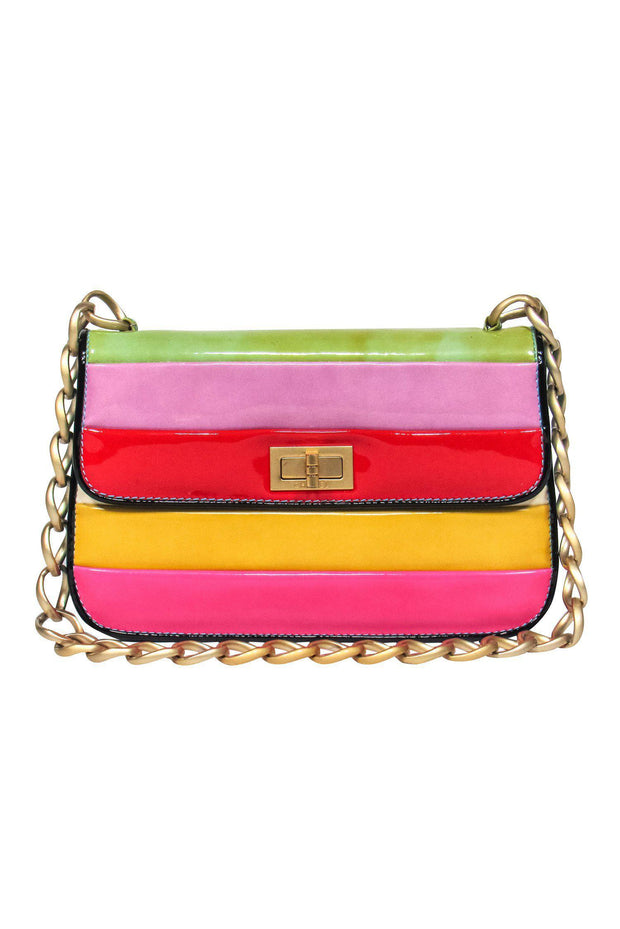 Chanel - Brightly Colored Mini Mademoiselle Striped Shoulder Bag