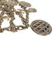 Current Boutique-Chanel - Gold Chain Belt w/ Quilted Medallions