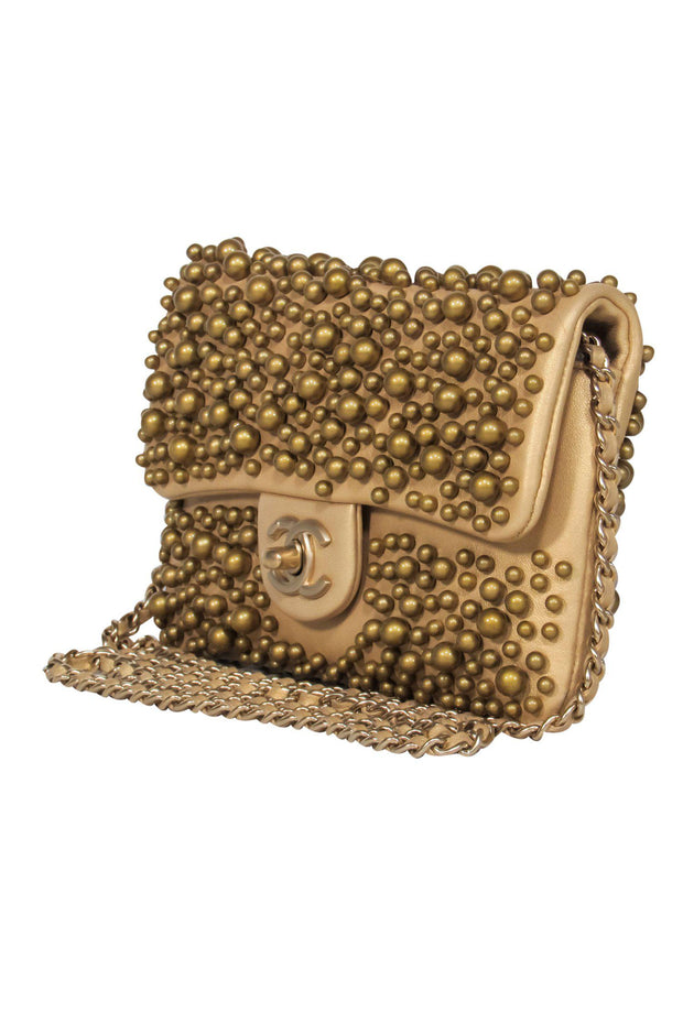 Current Boutique-Chanel - Gold Limited Edition Paris-Dubai Pearl Bubble Crossbody