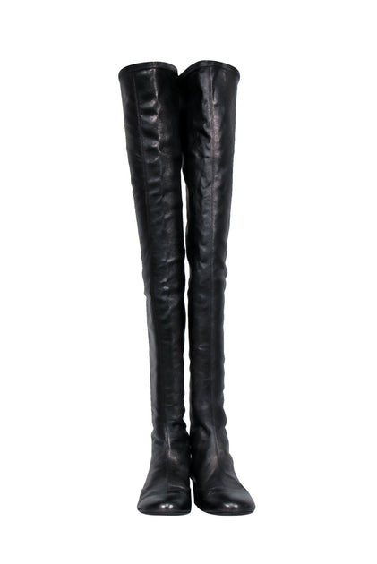Chanel - Gunmetal Shiny Over-the-Knee Fantasy Stretch Leather
