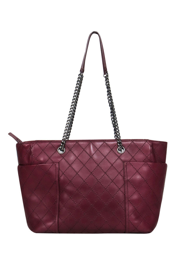 Current Boutique-Chanel - Oxblood Quilted Leather Tote