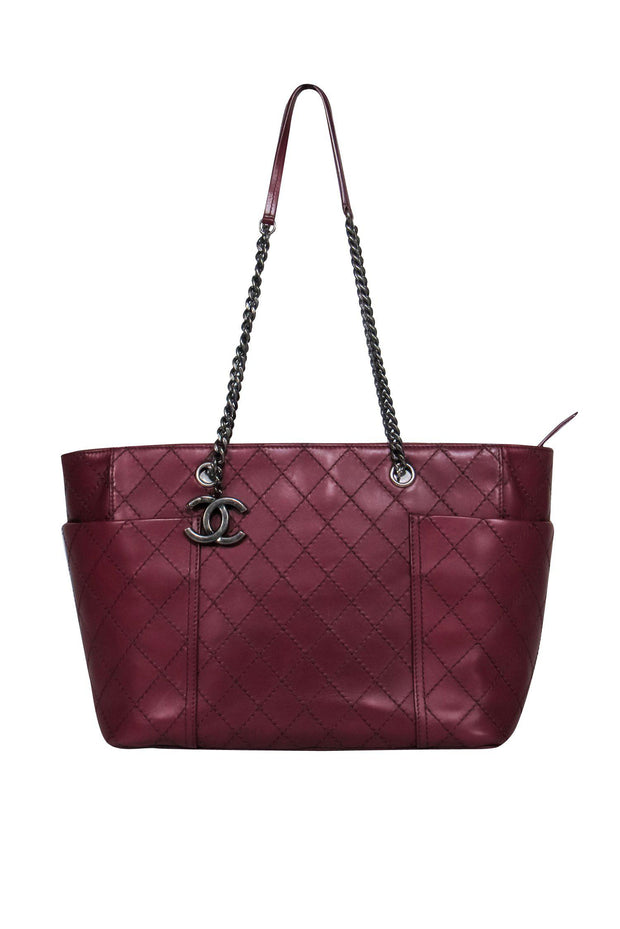 Current Boutique-Chanel - Oxblood Quilted Leather Tote