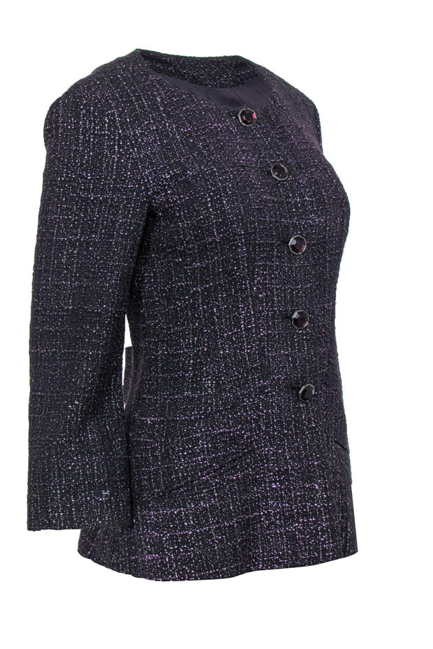 Current Boutique-Chanel - Purple Tweed Jacket Sz 6