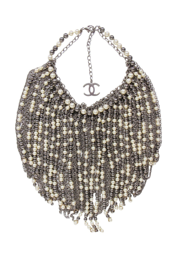 Retro Caged Faux Pearl Necklace