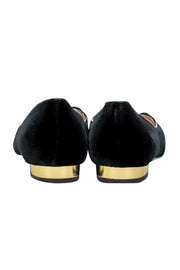 Current Boutique-Charlotte Olympia - Black Velvet Cat Loafers Sz 11
