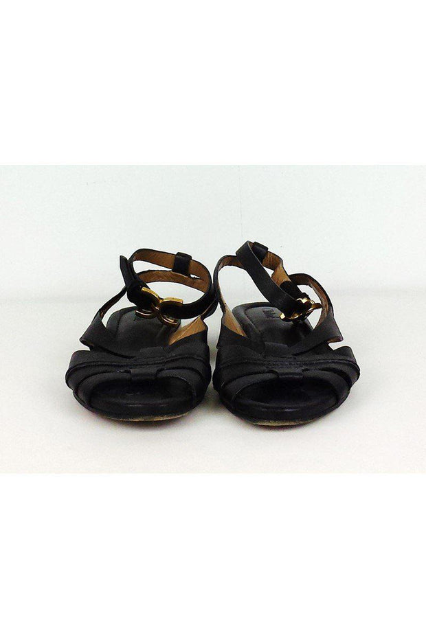 Current Boutique-Chloe - Black Leather Sandals Sz 5.5
