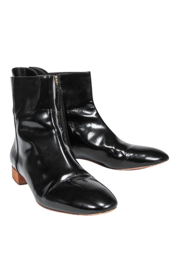 Current Boutique-Chloe - Black Patent Leather Chelsea Boots Sz 11