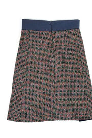 Current Boutique-Chloe - Blue, White & Orange Tweed Skirt Sz 2