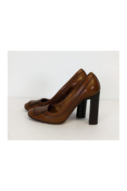 Current Boutique-Chloe - Brown Leather Heels Sz 8.5
