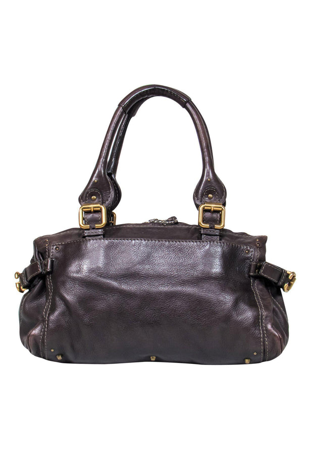 Current Boutique-Chloe - Brown Leather Large Handbag w/ Lock & Chain