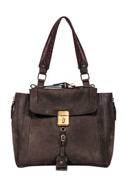 Current Boutique-Chloe - Brown Textured Leather Handbag