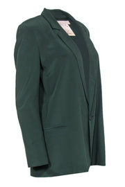 Current Boutique-Chloe - Green Single Button Silk Blazer Sz 6