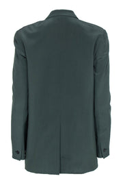 Current Boutique-Chloe - Green Single Button Silk Blazer Sz 6