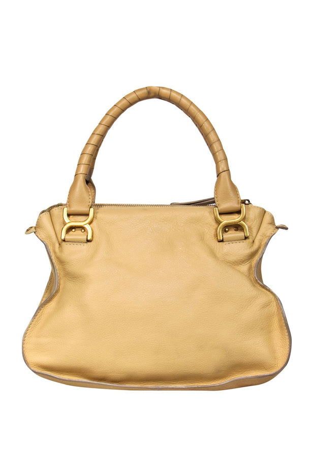 Current Boutique-Chloe - Light Yellow Pebbled Leather "Marcie" Convertible Satchel