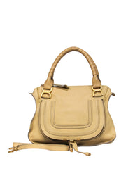Current Boutique-Chloe - Light Yellow Pebbled Leather "Marcie" Convertible Satchel