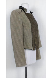 Current Boutique-Chloe - Tan Striped Sequin Jacket Sz 6