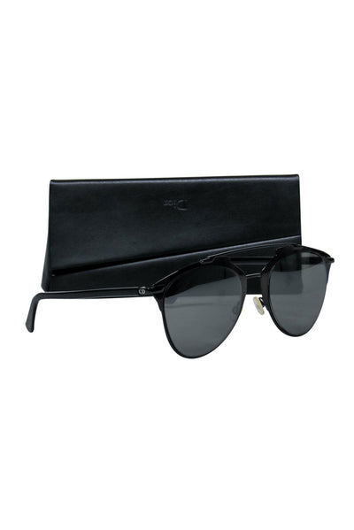 Current Boutique-Christian Dior - Black Aviator-Style Sunglasses
