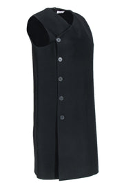 Current Boutique-Christian Dior - Black Button-Up Shift Dress Sz 10