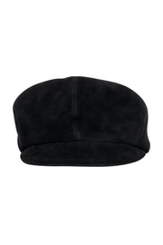 Current Boutique-Christian Dior - Black Suede Newspaper Cap Hat Sz