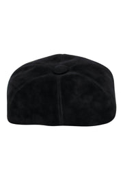 Current Boutique-Christian Dior - Black Suede Newspaper Cap Hat Sz