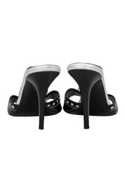 Current Boutique-Christian Dior - Black & White Patent Leather Open Toe Pumps w/ Dice Design Sz 11