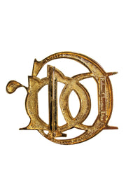 Current Boutique-Christian Dior - Gold Logo Brooch