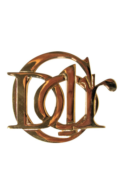 Current Boutique-Christian Dior - Gold Logo Brooch