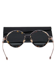 Current Boutique-Christian Dior - Gold & Two-Tone Tortoiseshell Sunglasses w/ Pink Mirrored Lenses