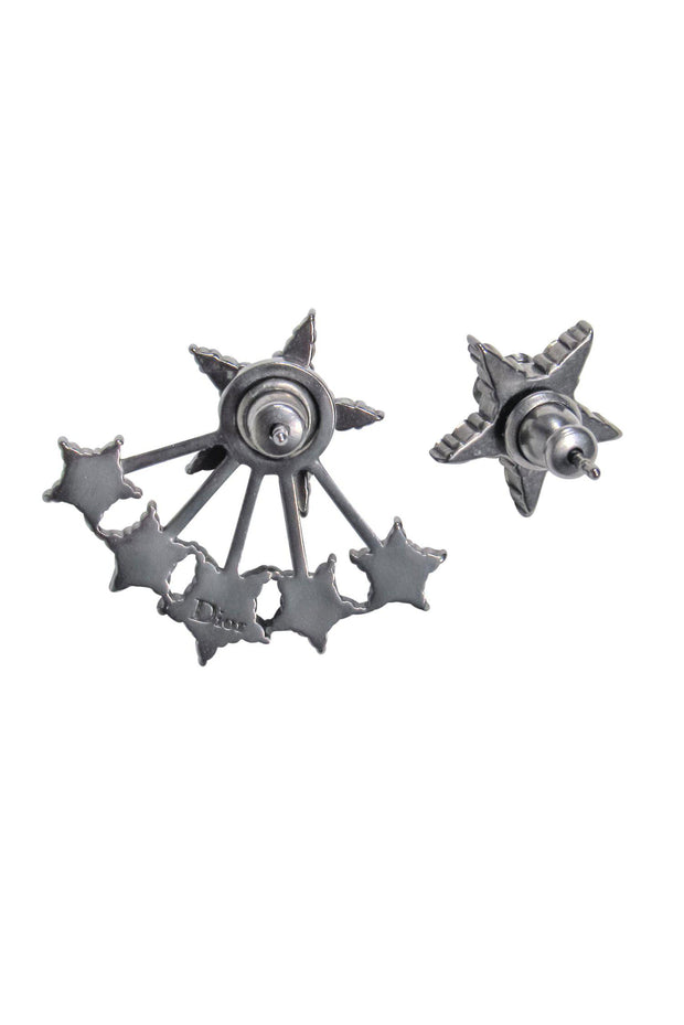 Current Boutique-Christian Dior - Gunmetal Blue Star Stud Earrings