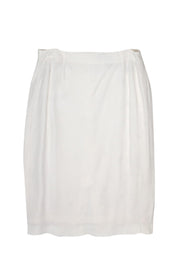 Current Boutique-Christian Dior - Ivory Crepe Satin Pencil Skirt Sz M