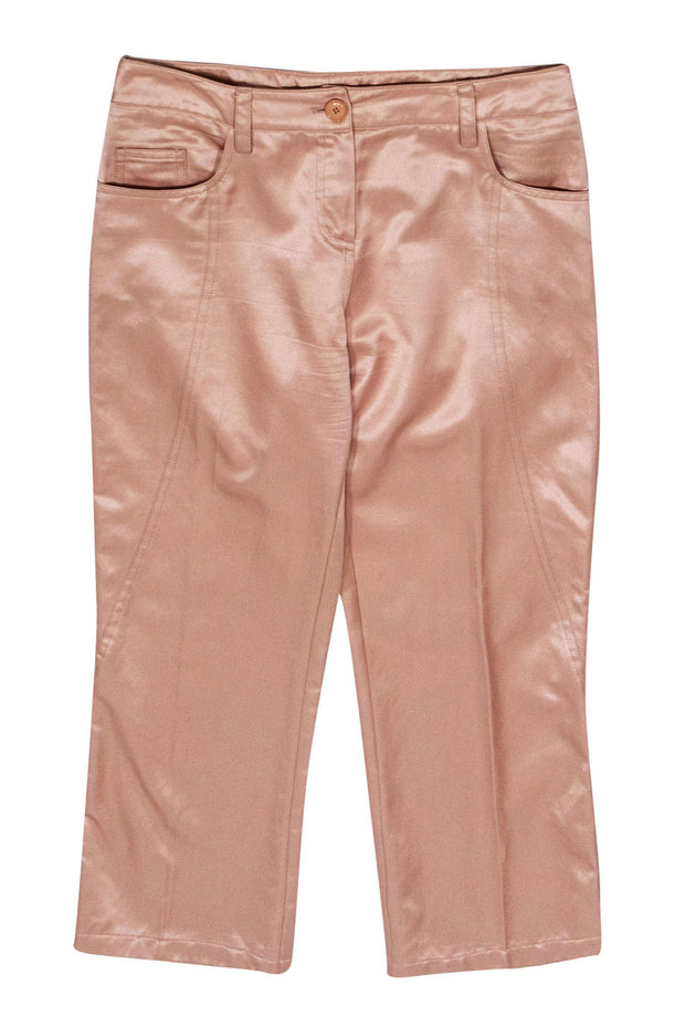 Current Boutique-Christian Dior - Light Pink Satin Capri Pants Sz 6