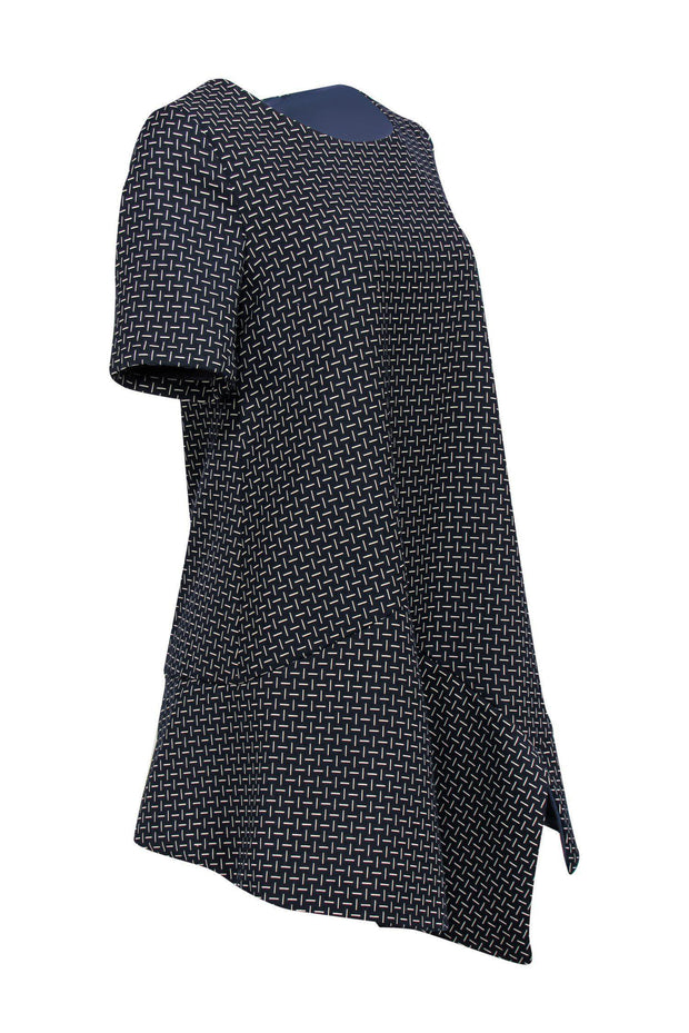 Current Boutique-Christian Dior - Navy Shift Dress w/ Asymmetric Hem Sz M