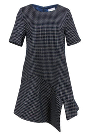 Current Boutique-Christian Dior - Navy Shift Dress w/ Asymmetric Hem Sz M
