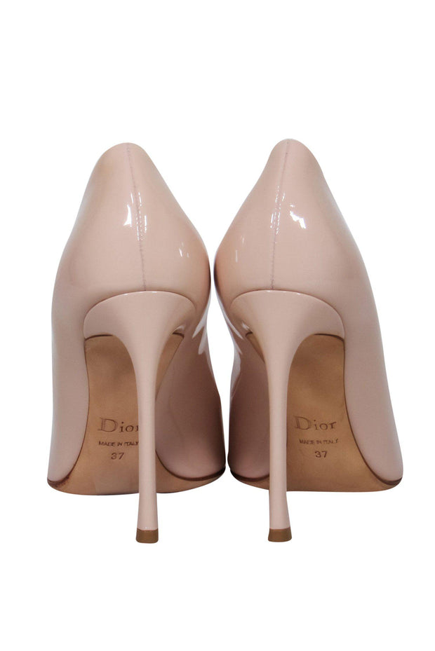 Current Boutique-Christian Dior - Nude Patent Leather Pointed Toe Stilettos Sz 7