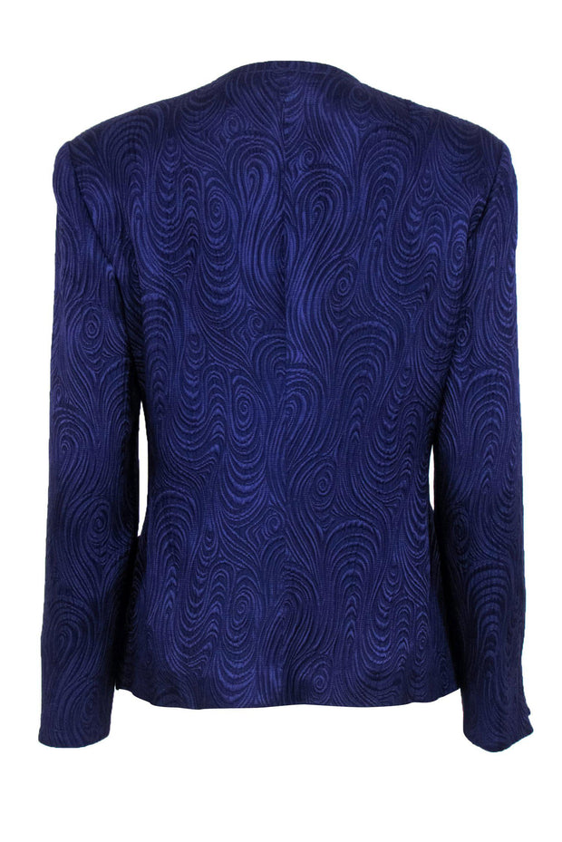 Current Boutique-Christian Dior - Purple Swirled Textured Blazer Sz 12