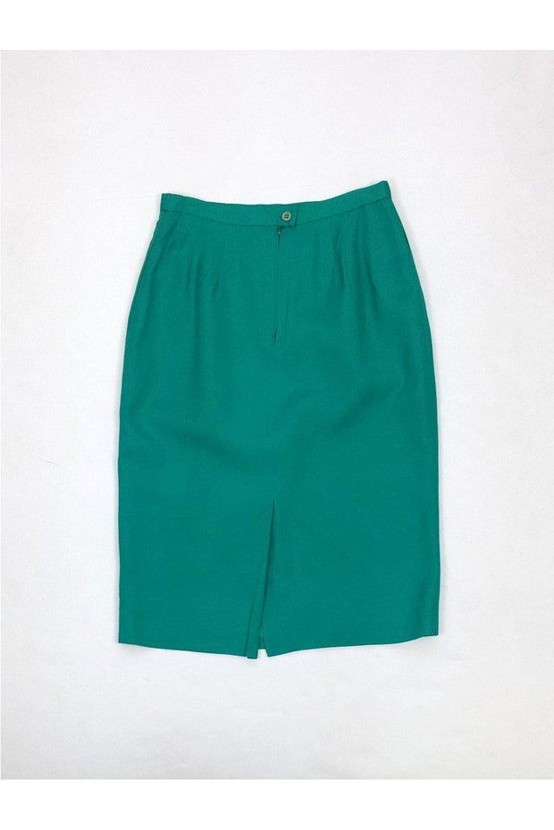 Current Boutique-Christian Dior - Vintage Teal Pencil Skirt Sz 10
