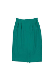 Current Boutique-Christian Dior - Vintage Teal Pencil Skirt Sz 10