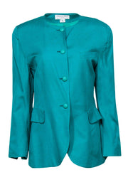 Current Boutique-Christian Dior - Vintage Teal Suit Blazer w/ Buttons Sz 10
