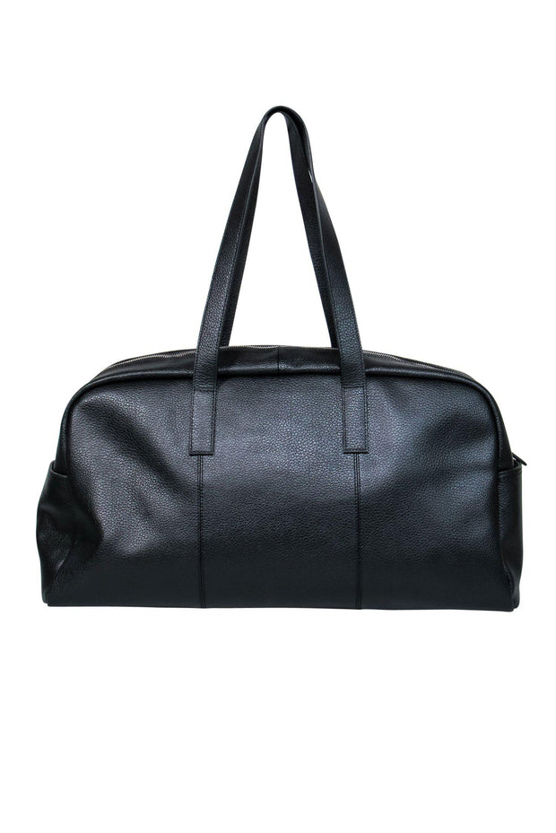 Current Boutique-Christian Lacroix - Large Black Pebbled Leather Duffle Bag