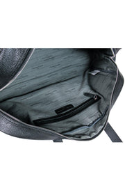 Current Boutique-Christian Lacroix - Large Black Pebbled Leather Duffle Bag