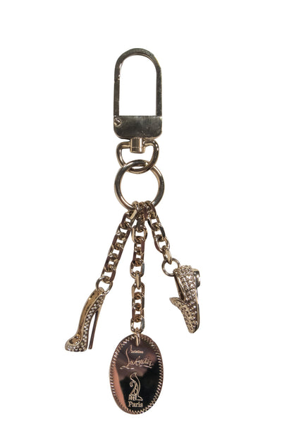 Current Boutique-Christian Louboutin - Golden Shoe Charm Limited Edition Keychain w/ Crystals